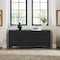 Armen Living Legend Black Glaze Ash Veneer 6 Drawer Dresser with Metal Legs LCLEDRBL - alternate 7